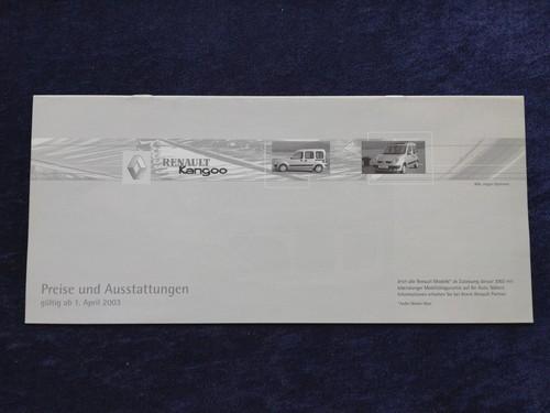 Renault kangoo preisliste - kangoo,