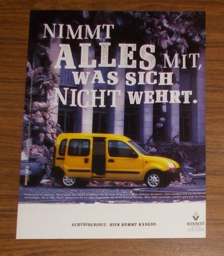 Seltene werbung renault kangoo - seltene,