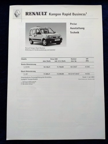 Renault kangoo rapid business - kangoo,